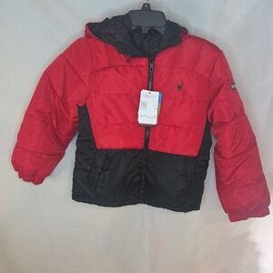 Spyder Youth Boy's Reversible  Jacket Red  black Size Small 8 NEW